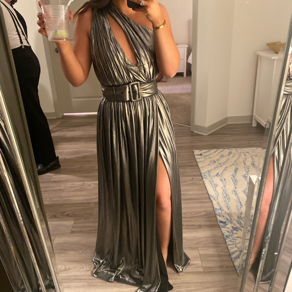 Retrofete Andrea Gown in Gunmetal